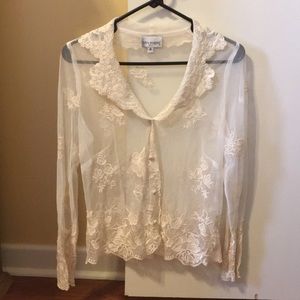 Cream lacy top